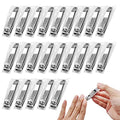 100 Individually Wrapped Stainless Steel Nail Clippers Set - 6.8cm x 1.2cm