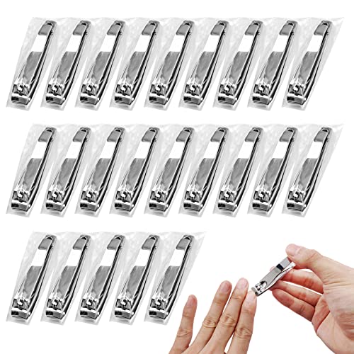 100 Individually Wrapped Stainless Steel Nail Clippers Set - 6.8cm x 1.2cm