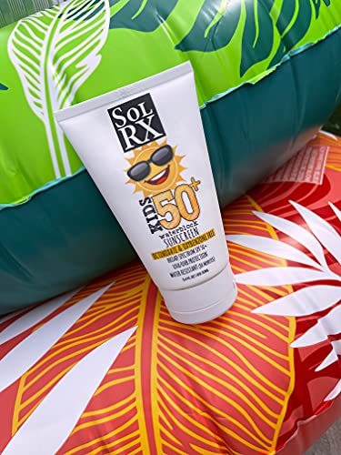 SolRX Kid's Sport SPF 50+ Sunscreen Pack of 2 - Oxybenzone-Free, Reef Safe, Water-Resistant, Face & Body