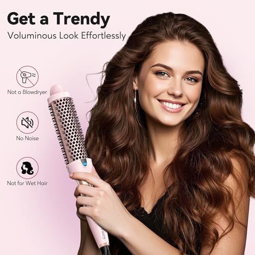 Long Barrel Thermal Curling Wand for Big Bouncy Curls - 1.5 Inch Hot Hair Brush