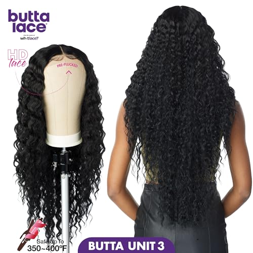 Sensationnel Butta LaceWig Unit 3 1B OFFBLACK HD Lace Frontal Synthetic Wig For Natural Hairline