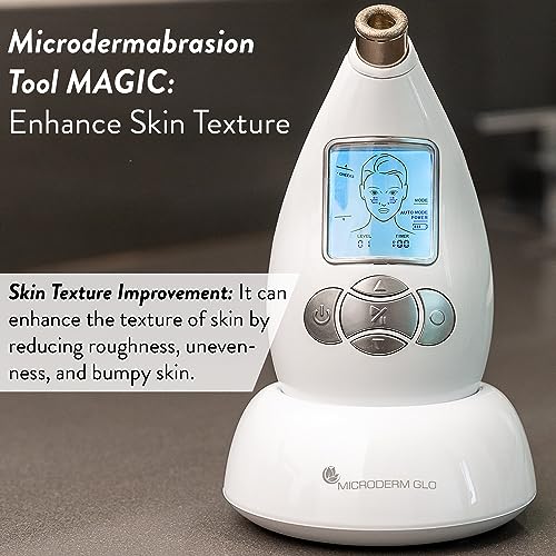 Microderm GLO Diamond Microdermabrasion Machine - White, 1 Count - Home Facial System for Anti-Aging & Skin Rejuvenation