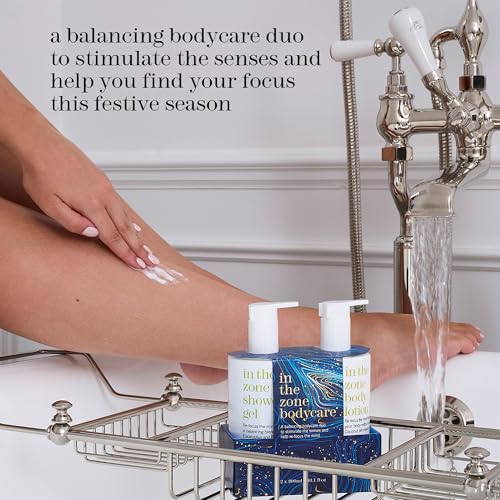 THISWORKS In The Zone Set ? Shower Gel 300ml & Body Lotion 300ml ? Balancing Bodycare with Coconut Oil, Glycerin, Eucalyptus & Frankincense to Cleanse, Nourish & Refocus the Mind