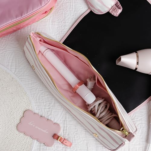 Hair Tool Organizer Bag with Heat-Resistant Interior - Goddess Stripe