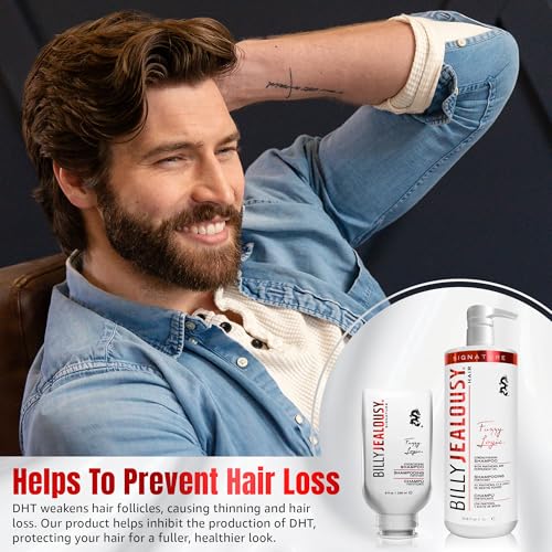 Men's Strengthening Shampoo with Peppermint, Volume & Hair Loss Prevention - 33.8 Fl Oz