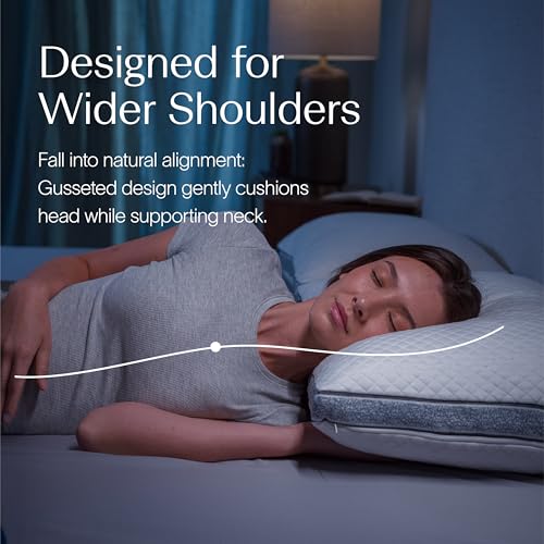 Sapphire Queen Pillow with Shredded Memory Foam & Adjustable Loft - DreamyBlue