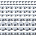 Set of 72 Small Metal Tin Containers with Screw Lids - 3 Sizes for Cosmetics, Spices, Salves