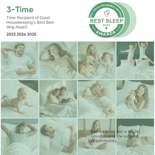 Luxury Organic Tencel & Bamboo Cooling Sheet Set King in Sand with Deep Pockets