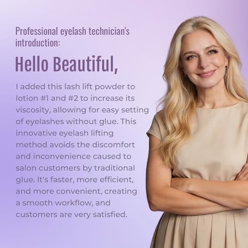 Libeauty Lash Lift Powder Korean Glueless Super Mix Perm Solution Blending Agent Quick Lash Setting Achieve Glue-Free for Pro Salon Eyelash Technician
