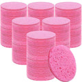 Pink Compressed Facial Sponges - 300 Count Deep Cleansing & Exfoliating Face Sponges