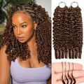 Crochet Human Hair Extensions - Burmese Curly, 14 Inch, 120g - Chocolate Brown - Miracle Knots