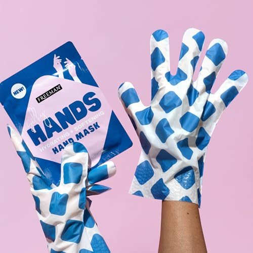Freeman Flirty Feet Foot Mask & Silky Hands Hand Mask Set ? Moisturizing Socks with Coconut Oil & Mint Extract + Hydrating Gloves with Coconut Oil & Rose Extract
