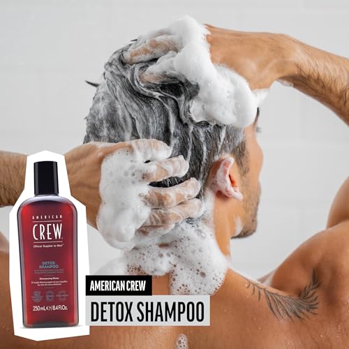 American Crew Detox Shampoo for Men 33.8 Fl Oz Vegan Clarifying Hair & Scalp Cleanser