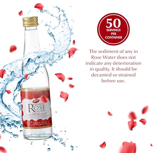 Dabur Rose Water - Rose Water for Skin, Face, Hair, & for Cooking ? Nourishing Hydration, Enhances Culinary Creations ? Rosewater for Glowing Skin, for Skincare and Beauty Rituals ? 250ML