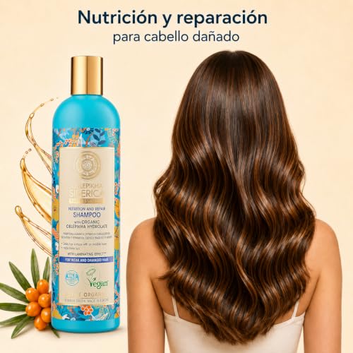 Natura Siberica Oblepikha Shampoo for Weak Damaged Hair 400mL Organic
