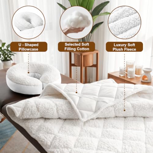 Double-Sided Fleece Massage Table Pad Set 72x30 Inches - 1 Set