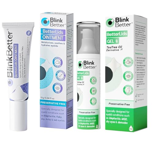 BetterLids Eyelid Relief Bundle ? Cleansing Gel with Tea Tree & Centella (1.06 oz) + Soothing Hydration Ointment with Oat Complex & Shea Butter (0.35 oz) ? Daily Care for Dry, Flaky, Sensitive Eyelids