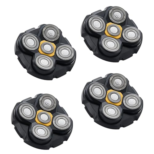 4 Pack Replacement Heads for Microtouch Titanium Shaver - Compatible with Pro Balding Men