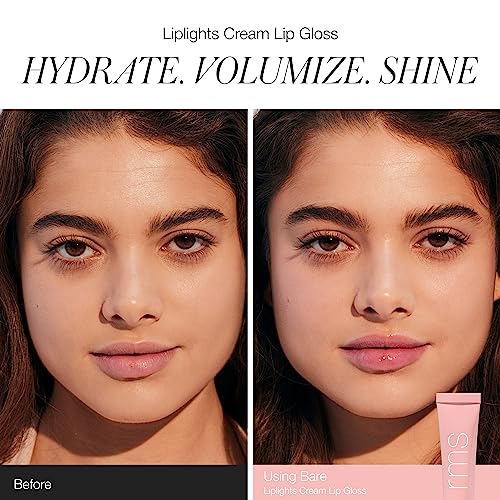 RMS Beauty Liplights Cream Lip Gloss ? Sheer Hydrating Lip Gloss with High Shine | Lightweight Non-Sticky Formula | Universal Shade for All Skin Tones
