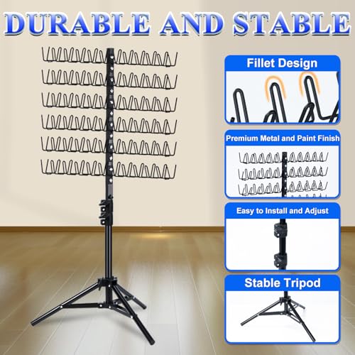 Adjustable Hair Braiding Rack with 120 Pegs, Metal Standing Organizer for Salons & Home