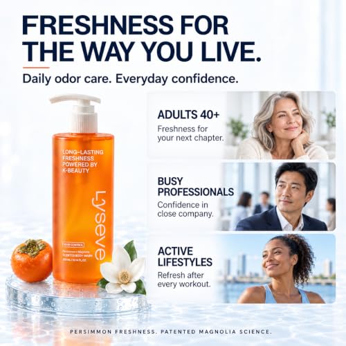 LYSEVE Persimmon Body Wash for Odor & Nonenal Care Korean Natural Cleanser