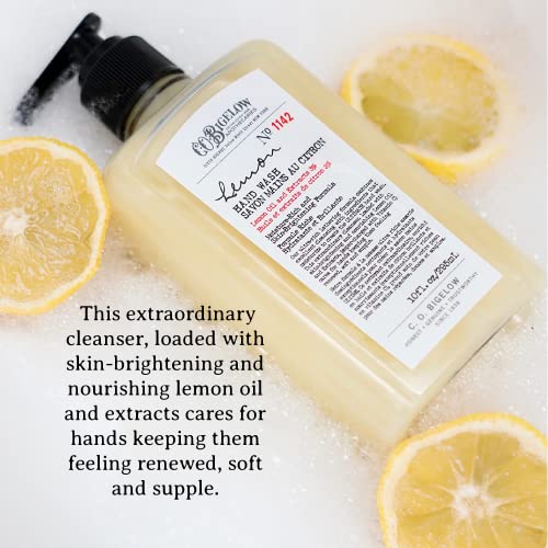 C.o. Bigelow Lemon Hand Wash No. 1142, 10 fl oz. each & Lemon Lip Cream Trio, pack of 3