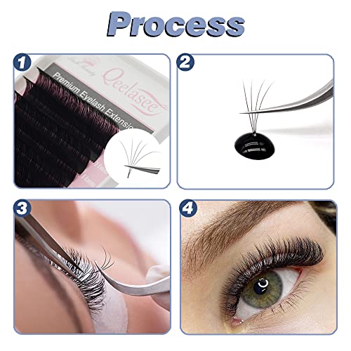 Faux Mink Silk Eyelash Extensions 0.03mm CC Curl 10mm Mixed Length Semi-Permanent Individual Lashes Extension Professional Salon Use