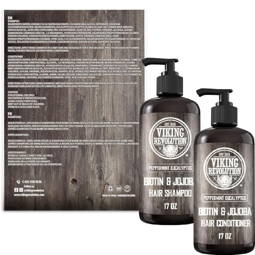 Men's Eucalyptus Peppermint Shampoo & Conditioner Set - 17oz Pack of 2