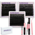 Lashes Clusters Kit Gift Packs 3 Styles 350Pcs with Bond&Seal Glue Remove Volume Soft False Eyelash Extension 150D+200D+300D D Curl Wispy DIY Individual Fake Eyelashes Box for Beginners Bulk Pack