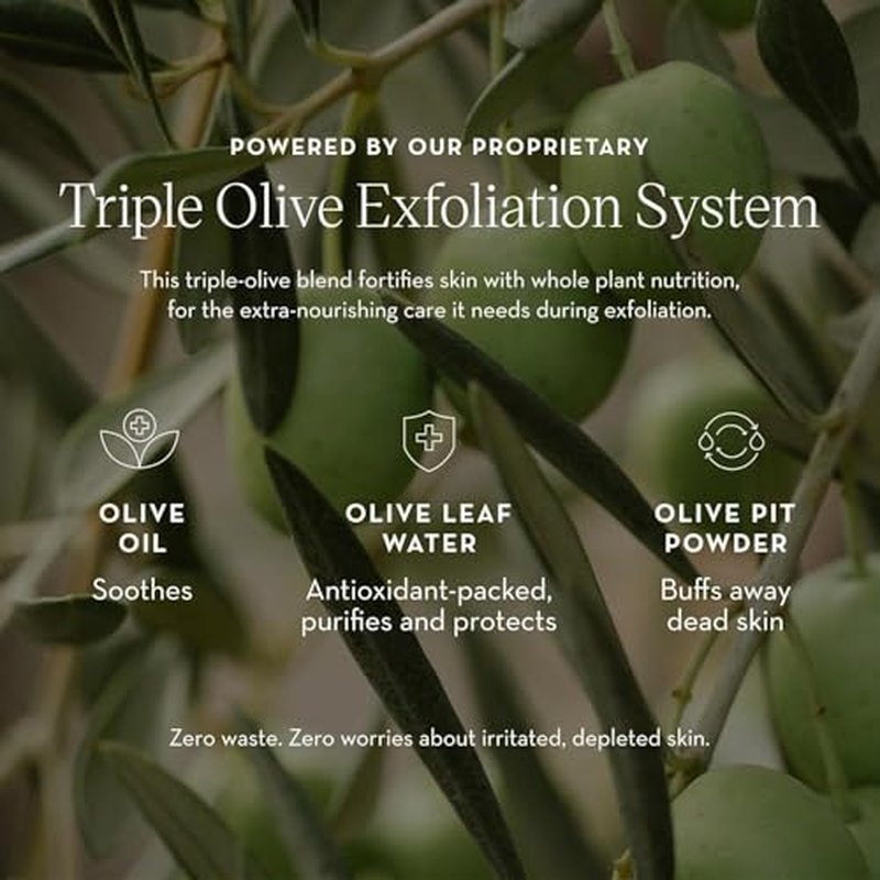 Furtuna Skin Triple Action Exfoliator ? Olive-Infused Facial Scrub, Smooths, All Skin Types, Vegan, 15ml