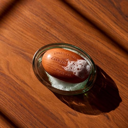 Caswell-Massey Triple Milled Heritage Woodgrain Sandalwood Three-Soap Set, Scented & Moisturizing Bath Soap, Made In The USA, 3 Count (Pack of 1)