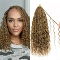 14-Inch 27# Goddess Box Braids Hair Extensions - Natural Protein Fiber, Soft Curl, Lightweight, Durable, 8-Pack