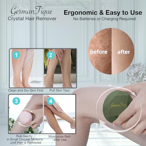 Crystal Hair Eraser Painless Hair Removal & Exfoliation - Olive Green