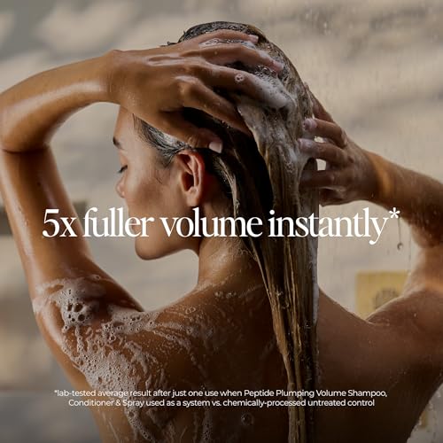 8.5 Oz LolaVie Peptide Plumping Volume Conditioner for Fine Hair - 5x Fuller Volume - Includes 8.5 Ounce Pack of 1