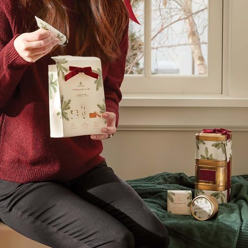 Frasier Fir Holiday Gift Set with Hand Cream, Candle & Soap - Scented Home Fragrance