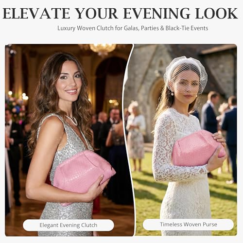 BOYATU 04-Light Watery Pink Travel Makeup Bags Organizer – Large Clutch & Organizer, Bridal Evening