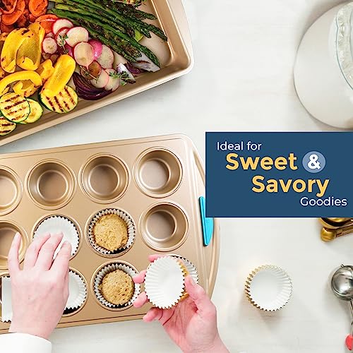 Perlli Blue 10-Piece Nonstick Bakeware Set with Cookie, Cake, Loaf & Pizza Pans