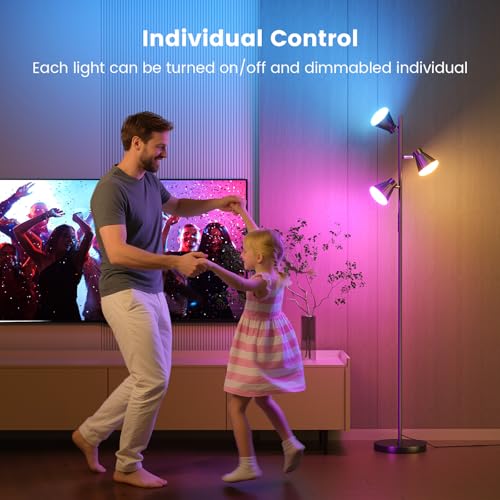 RGB 36W LED Tree Floor Lamp with Remote for Living Room Bedroom