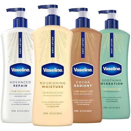 Vaseline Intensive Care Body Lotion 4-Pack - Hydrating & Repairing Moisturizers