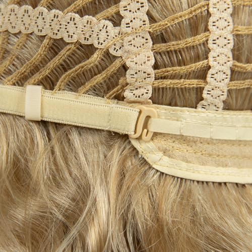 MEDISIFA Blonde 1920s Flapper Wig for Women Gatsby Roaring 20s Costume - Finger Wave Vintage Party Hair