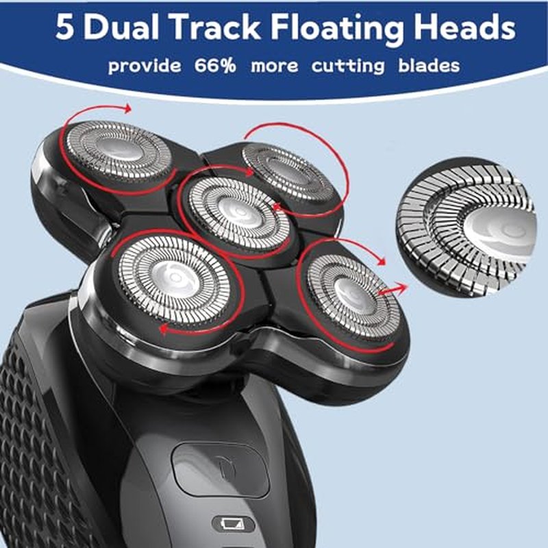 Balder Pro Replacement Head for Remington Balder Pro Head Shaver SPR XR7000,5 Dual Track Heads for Remington Shaver Replacement Heads-Precision Electric Shaving for Bald Men.(1Pack)