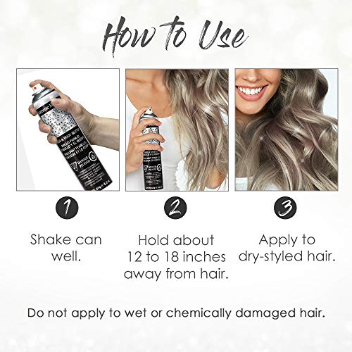 Jerome Russell Temporary Hair and Body Glitter Color Spray, Travel Spray, Lightweight, Adds Sparkly Shimmery Glow, Perfect to use On Hair, Skin, or Clothing, 2.2 oz - MULTI-COLOR x 1 Pack