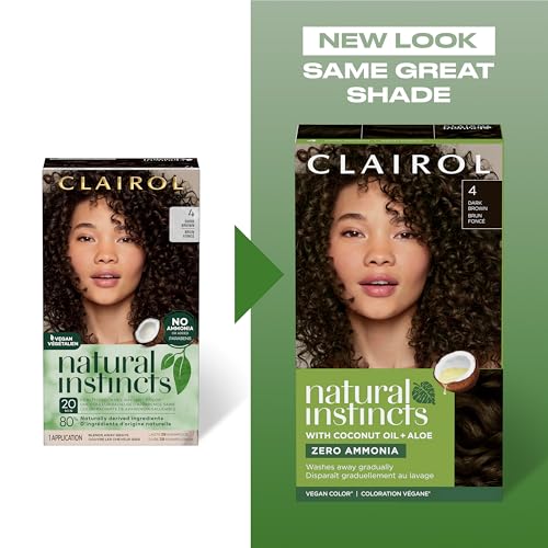Hair Dye Kit - Demi-Permanent, 4 Dark Brown, 3 Pack - Natural Instincts