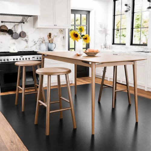 Black 5'x8' Waterproof Non Slip Floor Mat for Dining & Kitchen Protection - Plastic Rug