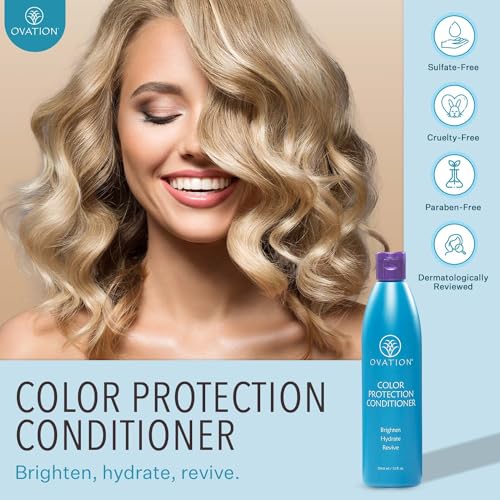 Ovation Hair Color Protection Conditioner 12 oz - Nourishes & Brightens Color-Treated Hair