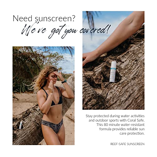 Coral Safe Reef-Safe Mineral Sunscreen Travel Size SPF 50 - Biodegradable & Made in USA