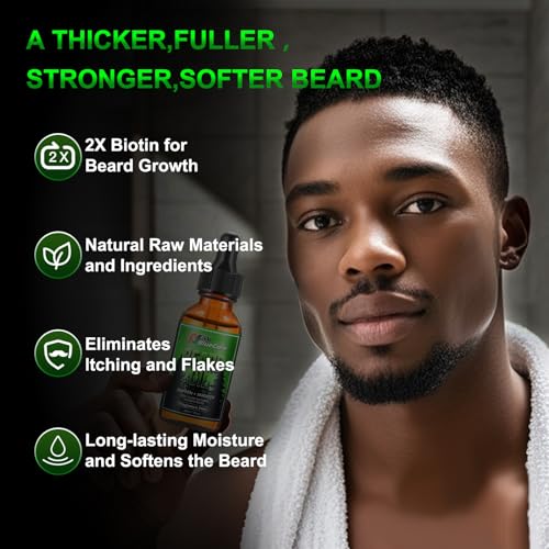 Beard Oil and Beard Balm for Men - Beard Growth Kit for Beard Soften and Moisture - Natural & Organic Jojoba, Argan, Shea Butter - Beard Care Kit for Dad, Husband, Boyfriend, Green