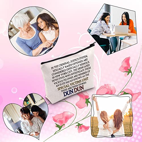 TSOTMO Law Detective Team Bag Special Victims Unit Cosmetic Bag Detective Lover Gift Tv Show Inspired Gift (DUN DUN)