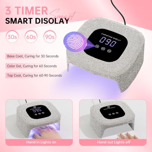 Mini UV LED Nail Lamp for Gel Polish - White Diamond - 48W