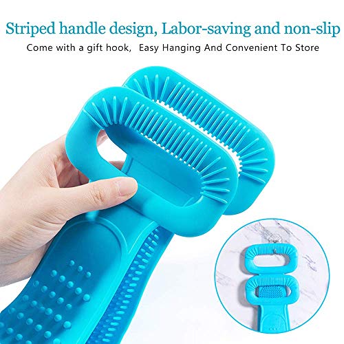 Silicone Back Scrubber,Bath Body Brush for Shower,Easy to Clean Washer Exfoliating More Hygienic (Grey)